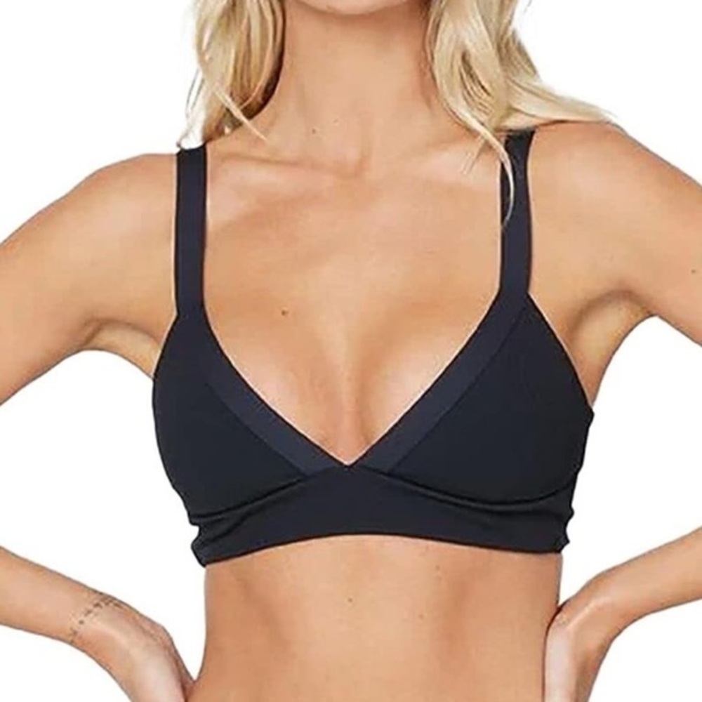L*Space Black Vera top size s ribbed NWT in black